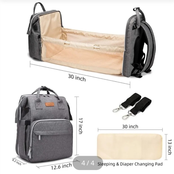 Diaper backpack with changing station - Picture 2 of 4